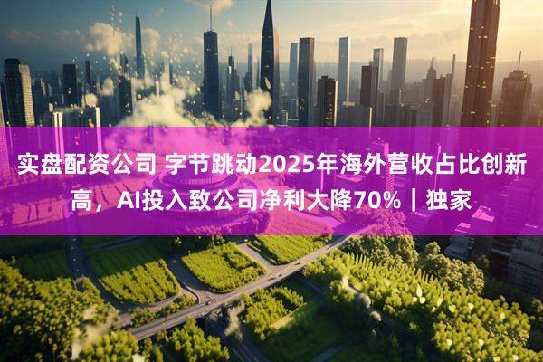 实盘配资公司 字节跳动2025年海外营收占比创新高，AI投入致公司净利大降70%｜独家
